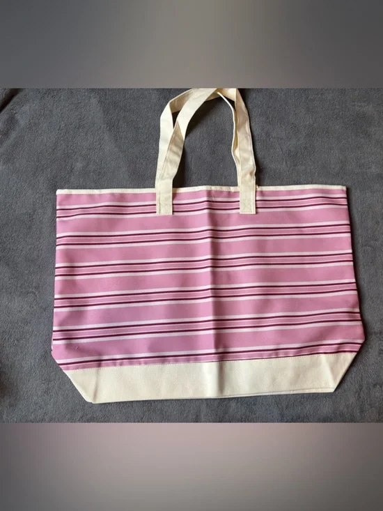Parke Pink Striped Canvas Tote Bag Valentines Day 2026 - Picture 7 of 7